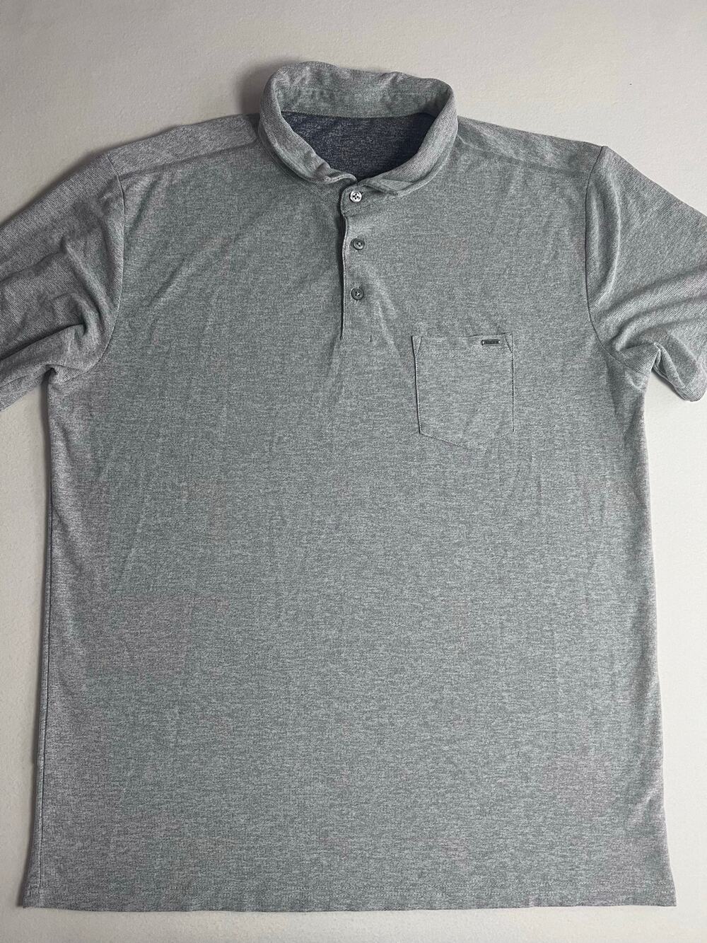 Vuori Ace Polo Mens XL Gray Performance Pique Short Sleeve Pocket V164